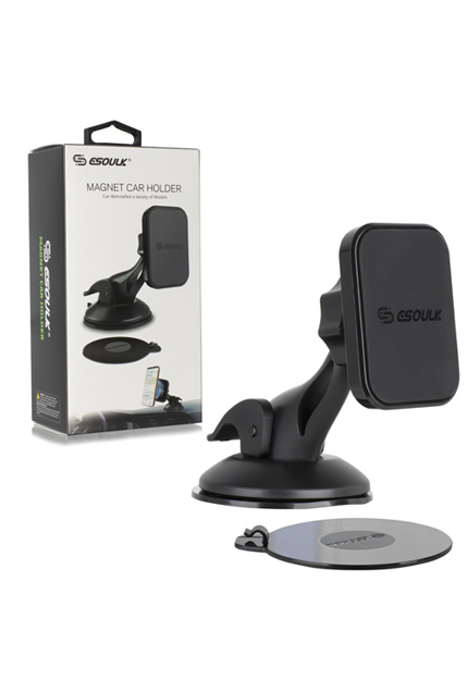 Wireless charging car phone holder with auto-clamp feature for safe driving