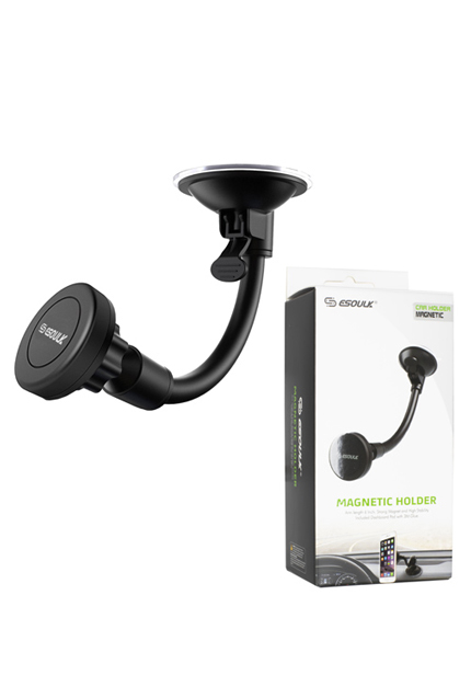 Air vent cell phone holder with one-touch release and secure grip